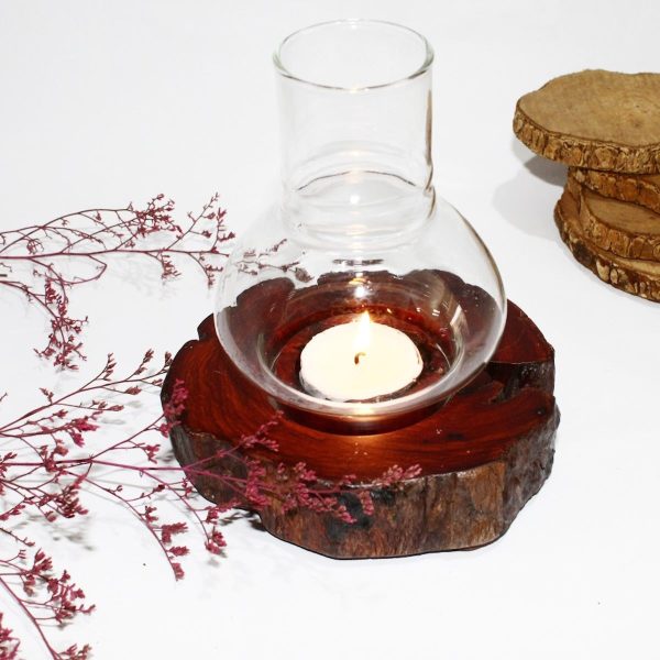 Đèn thiền đế gỗ nhỏ (có bóng) Thiên Nhiên Tâm