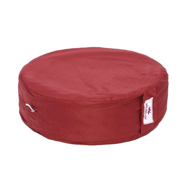 Bộ gối ngồi thiền - Tọa cụ và Bồ đoàn vỏ đậu xanh Thiên Nhiên Tâm (Đỏ đô) - Hình ảnh 4