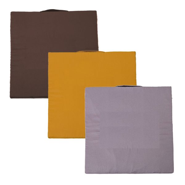 Tọa cụ gấp đôi - Gối ngồi thiền vuông Thiên Nhiên Tâm - Nâu - Hình ảnh 2