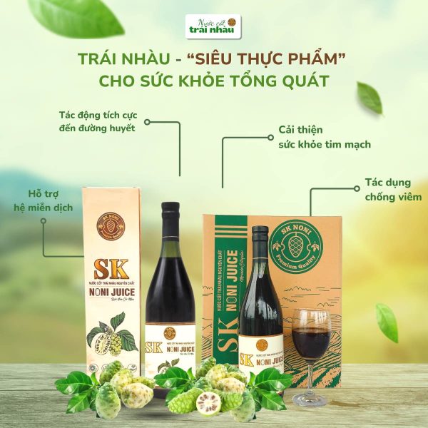 Nước cốt trái nhàu nguyên chất SK Noni Juice Premium (375ml) - Hình ảnh 3