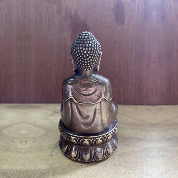 Tượng Đức Phật Thích Ca bằng đồng cao 14cm - Hình ảnh 3